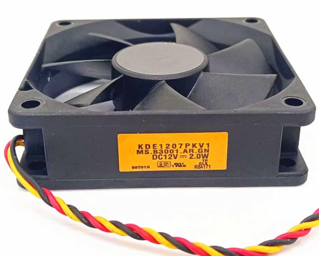 KDE1207PKV1 DC 12V 2.0W 70x70x20mm 7cm 3-Wire Projector Fan