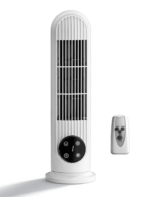 16 Inch Mini Column Tower Fan,Home Use Floor & Wall Mount Tower Fan,White