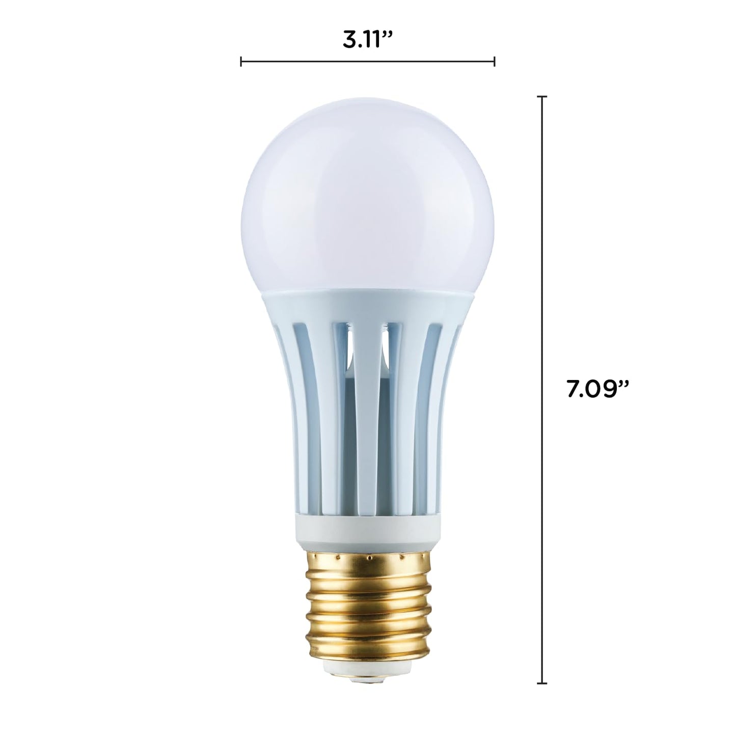 Satco Accessory - 10/22/34W 5000K PS25 LED 3-Way E39d Mogul Base Replacement Lamp in Style-7.09 Inches Length and 3.11 Inches