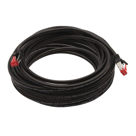 Triplett 50' Black CAT6A 10GBPS Professional Grade SSTP 26AWG Patch Cable (CAT6A-50BK)