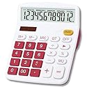 Meichoon Desktop Calculator Solar Battery Dual Power 12 Digit Large LCD Display Financial Dedicated Large Standard Function Desktop Business