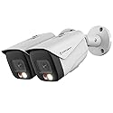 Amcrest 2-Pack UltraHD 4K IP PoE AI Camera, FOV 129°, 49ft Color Nightvision, Security Outdoor Bullet Camera, Human & Vehicle Detection, Active