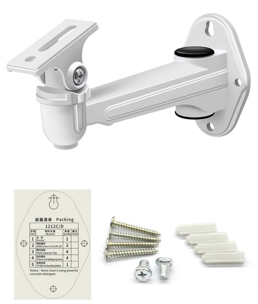 Coolotic Universal Aluminum Alloy CCTV Security Camera Mounting Bracket, Indoor Outdoor Wall Ceiling Mount Holder Stand Monitor Rotary Bracket