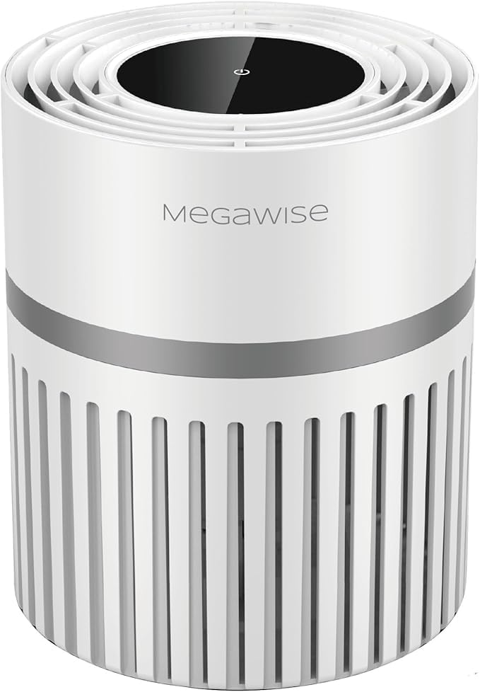 MEGAWISE EP1810 Air Purifier with Genuine HEPA Filter, Covers up to 215 sq ft, Designed for Dust, Pet Dander, and Odors