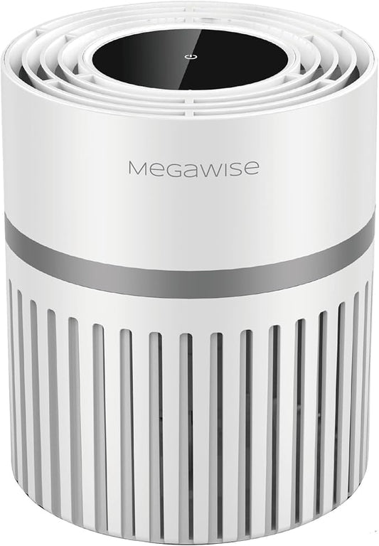 MEGAWISE EP1810 Air Purifier with Genuine HEPA Filter, Covers up to 215 sq ft, Designed for Dust, Pet Dander, and Odors