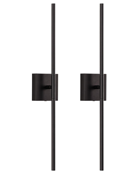 KDG Cordless Wall Sconces Set of 2, Wireless 5200mAh Rechargeable Battery Operated LED Wall Lamps with Remote, 360° Rotate Lightings for Wall