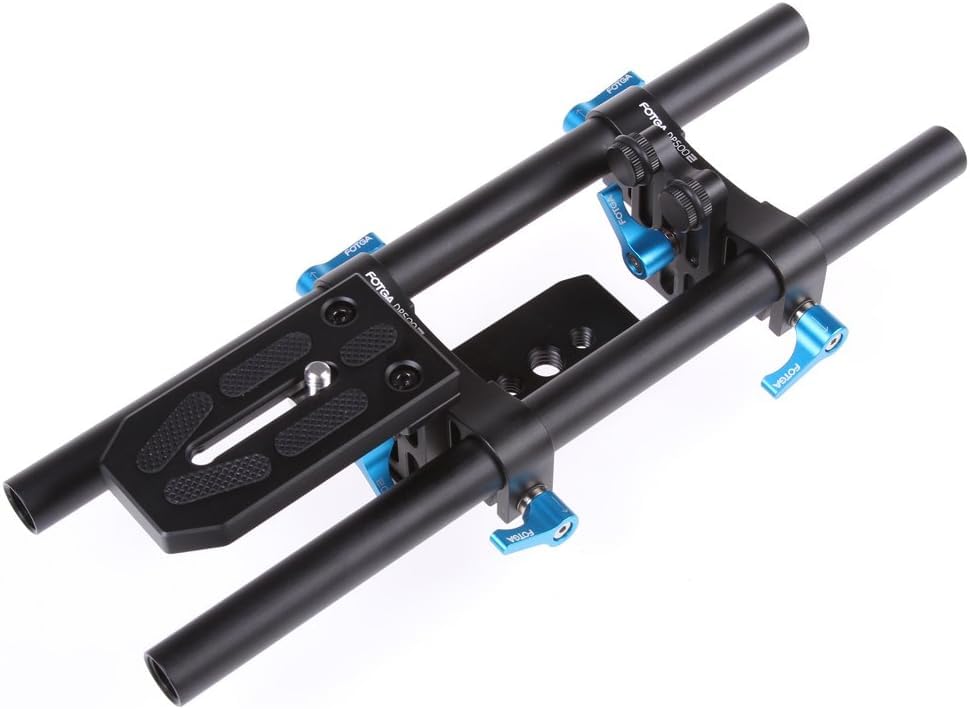 FOTGA DP500 II DSLR 15mm Rail Rod Base Plate Support System for Follow Focus Matte Box,DSLR DV Camera 5D II III IV A7 A7R A7S A9 II III IV GH4/5/5S Z6