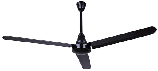 Canarm CP60DW10N 60-Inch Industrial DC Ceiling Fan, High-Performance Weatherproof, Black, Downrod Mount, Energy-Efficient for Large Indoor & Outdoor