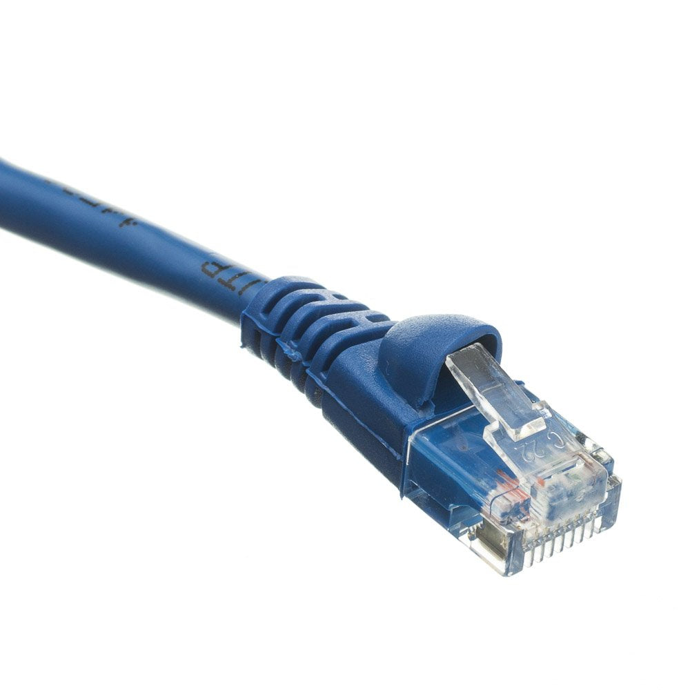 CableWholesale Cat5e UTP Ethernet Cable, Snagless Boot, PoE, 50 ft, Blue