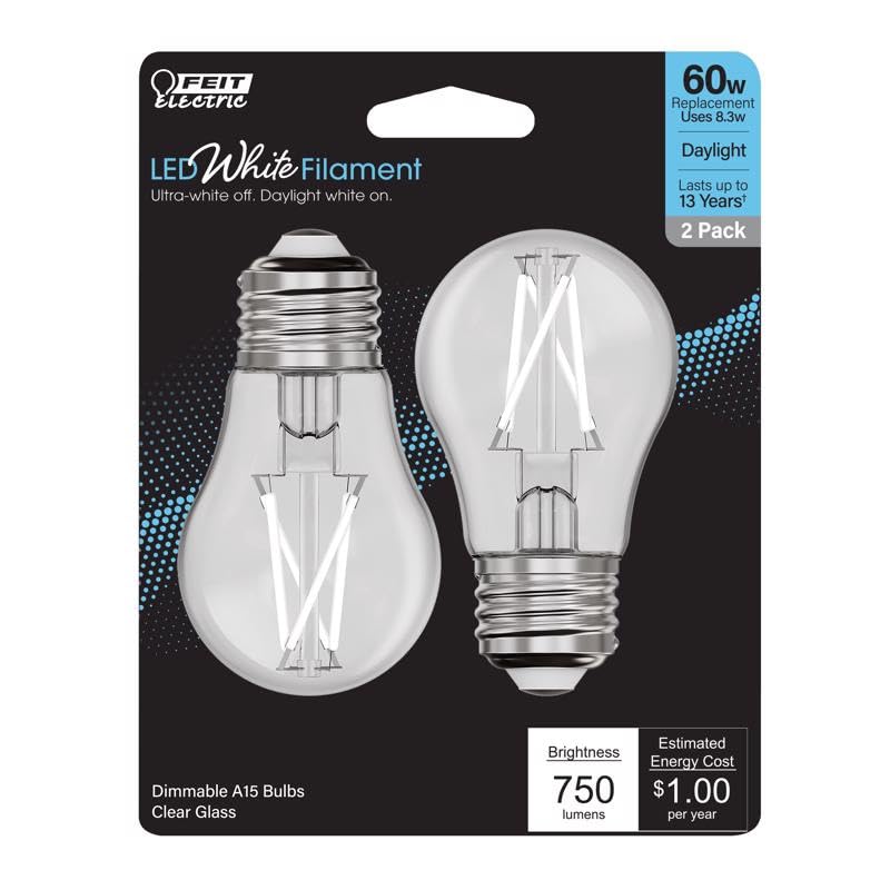 Feit Electric LED A15 E26 60W DL 2PK
