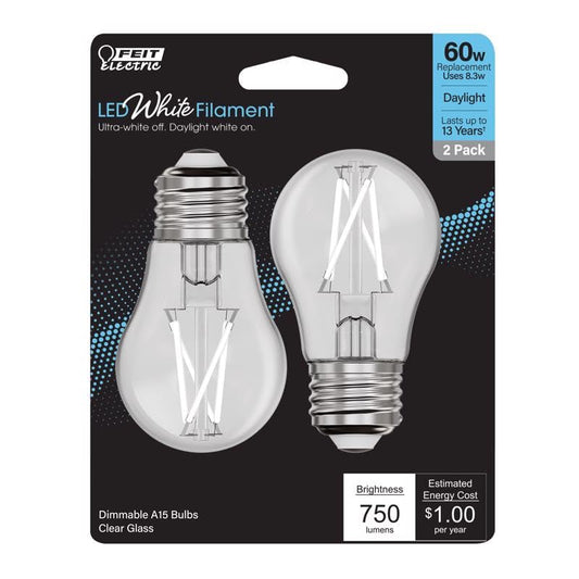 Feit Electric LED A15 E26 60W DL 2PK