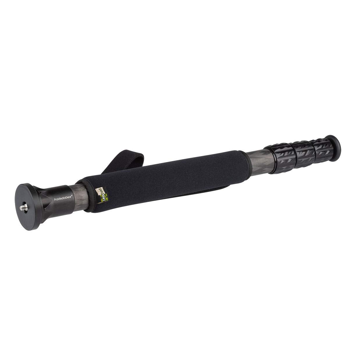 ProMediaGear TR34M 34 Series Carbon Fiber Monopod with Reversible 1/4"-20 and 3/8"-16 Threaded Adapter, 34mm Diameter, 50 lb Payload, Max Height: 63"