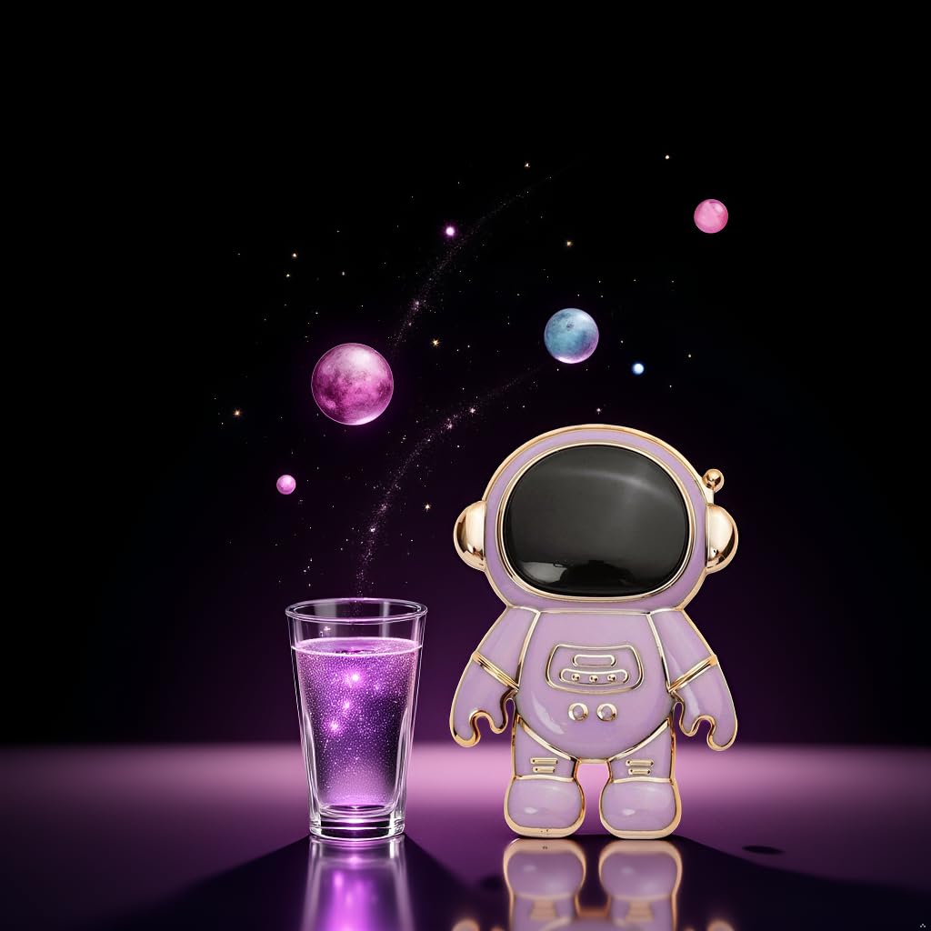 Pxiryanlow Astronaut Phone Stand Holder,Cute Cell Phone Hidden Kickstand,Astronaut Phone Holder for Desk,Adjustable Tablet Phone Ring Stand, Gift