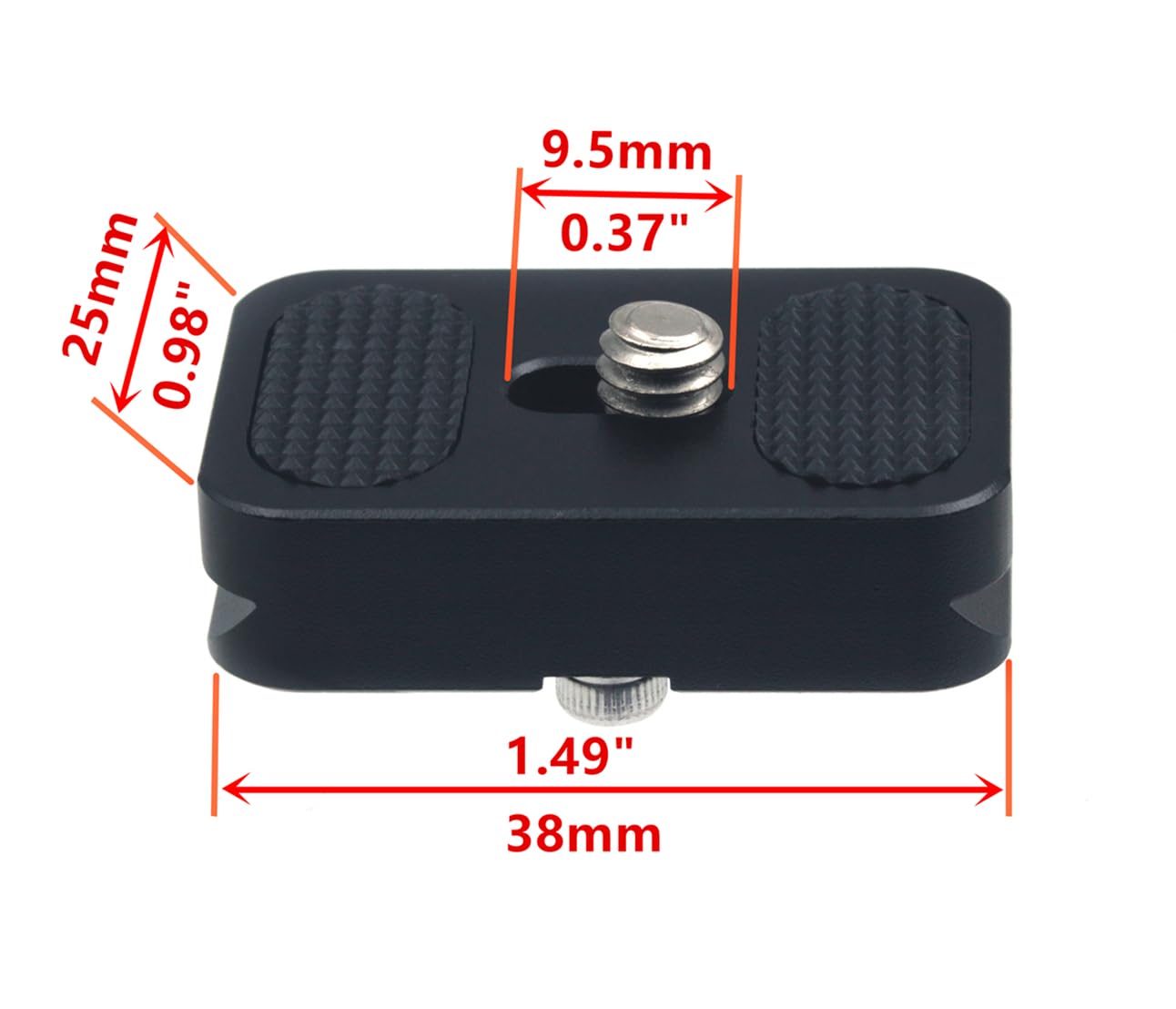 HITHUT PU-25 25mm Universal Quick Release QR Plate Mini Plate Compact Camera Mount for Tripod Monopod Ball Head DSLR Camera, Arca-Swiss Compatible