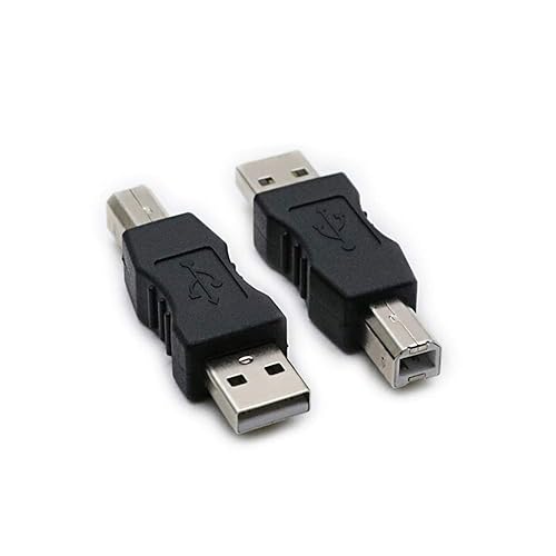 rgzhihuifz 2 Pack USB 2.0 AM/BM Print Plug Type A Male to Type B Male Connector Converter Adapter Coupler