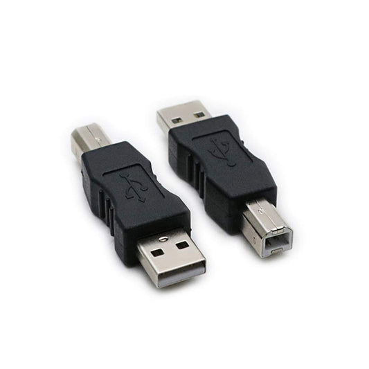 rgzhihuifz 2 Pack USB 2.0 AM/BM Print Plug Type A Male to Type B Male Connector Converter Adapter Coupler