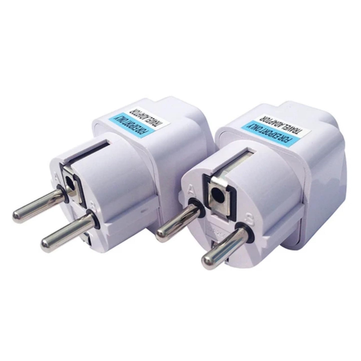 ALINNA 2 Pack Germany France Europe Travel Power Adapter, Universal AU UK US to EU Europe Plug AC 250V European Schuko Type E F Outlet (White)