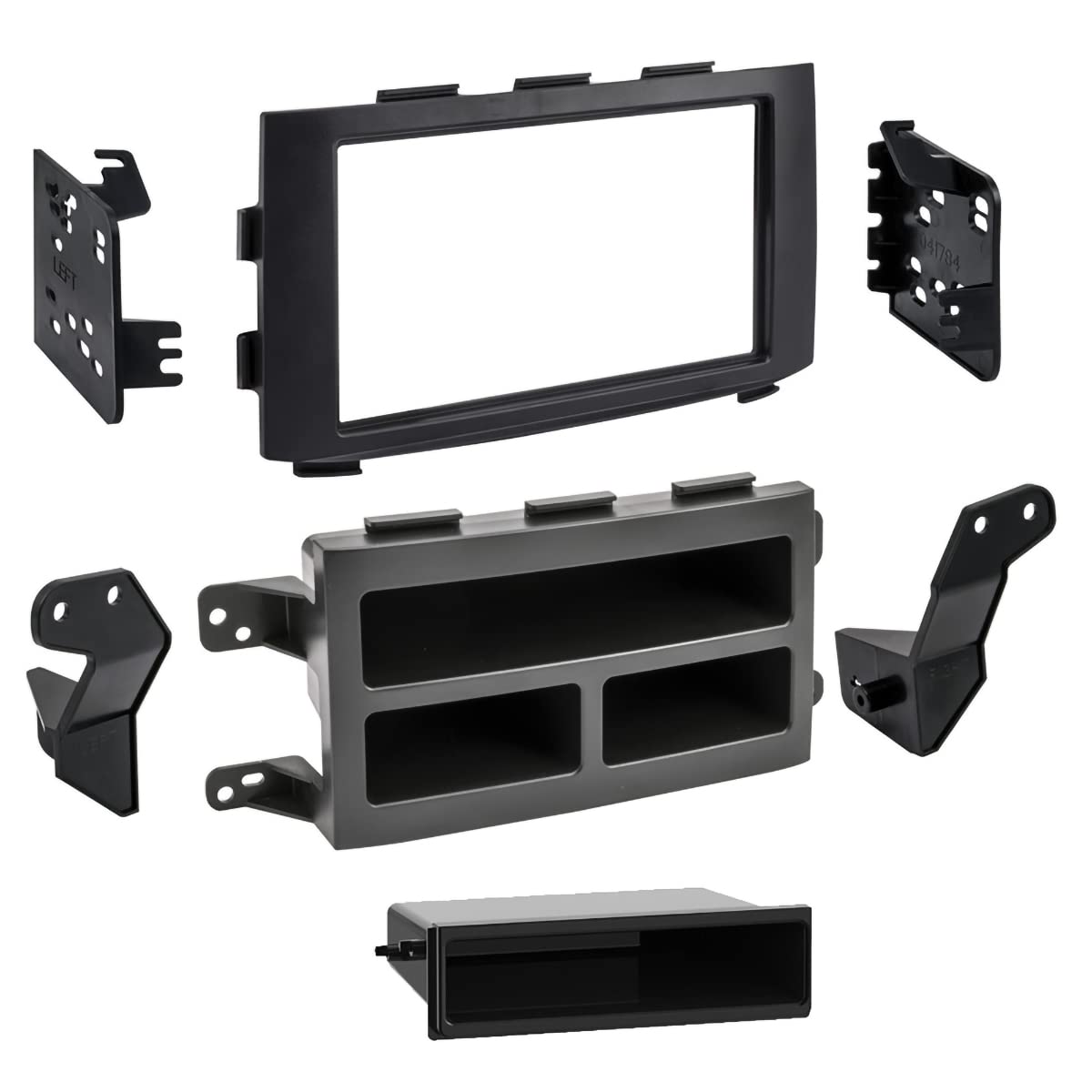Metra Single or Double DIN Radio Installation Dash Kit for Honda Pilot 2006-2008 with Nav, Black, 15.75x12x4.75 Inches, 1.31 Pounds