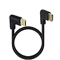 Kework 1.5ft 18Gbps 4K@60Hz HDMI Cable, Left Angle to Right Angle HDMI 2.0 Male Adapter HD High Speed Shield Cord for Xbox HDTV PS4 PS5 Switch