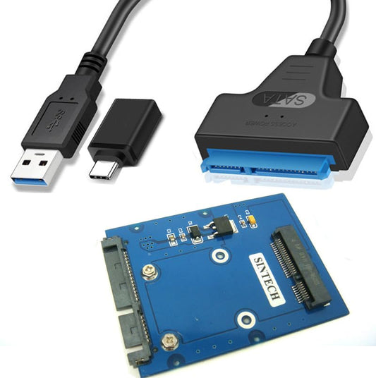 Sintech mSATA SSD to SATA Adapter with USB SATA Cable