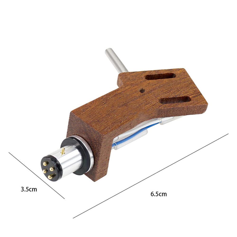 Wood Cartridge Phono Stand With Cable Leads For Turntable Phono Headshell Phono Needle Vinyl Player Cartridge Record Phonograph Holder Turntable