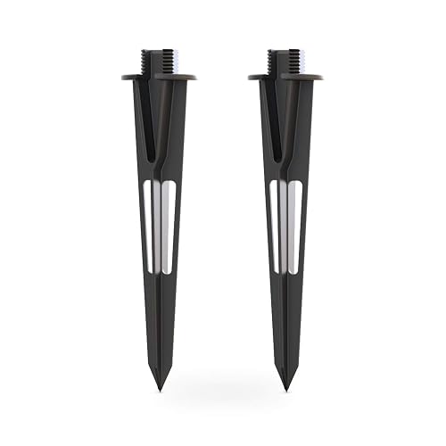 GOODSMANN 2PCS Metal Spikes Stakes with Male Thread 3/4-14NPSM 0.77IN for Low Voltage Landscape Lights Compatible with GOODSMANN Landscape Lights