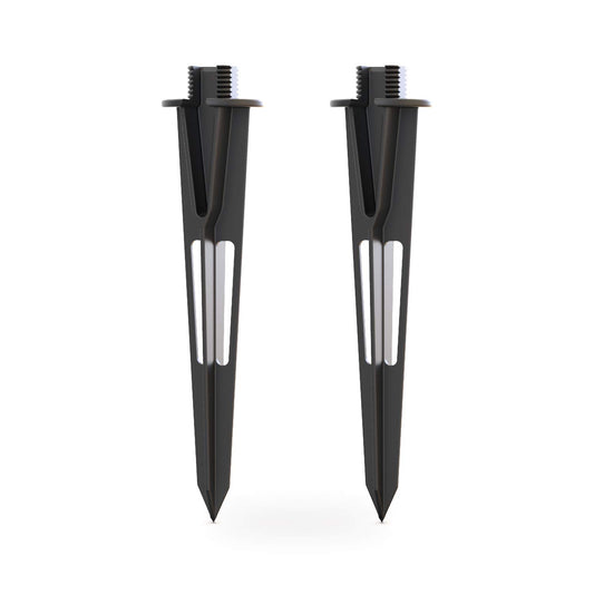 GOODSMANN 2PCS Metal Spikes Stakes with Male Thread 3/4-14NPSM 0.77IN for Low Voltage Landscape Lights Compatible with GOODSMANN Landscape Lights