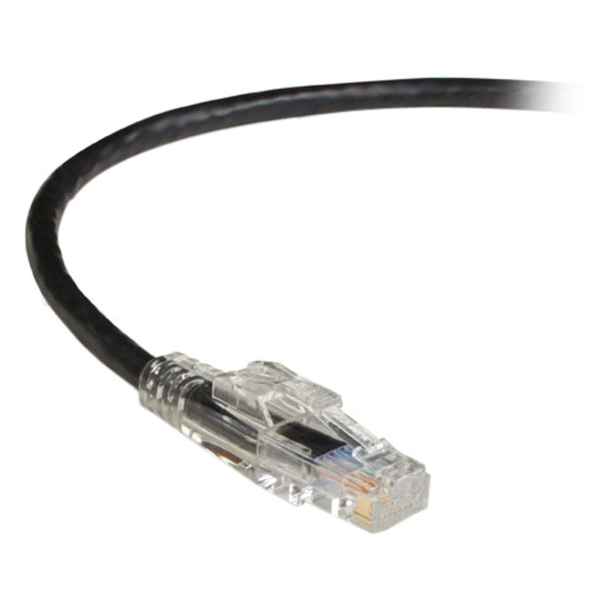 Black Box GigaTrue 3 CAT6 550-MHz Lockable Patch Cable (UTP), Black, 50-ft. (15.2-m) - 50 ft Category 6 Network Cable for Network Device - First End