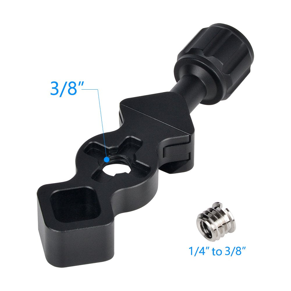 CAVIX FC-25 Mini Fish Bone Style Quick Release Clamp with 3/8"-1/4" Screw Adapter for Tripod Head Compatible with Arca Style Plate