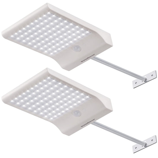 InnoGear Solar Gutter Lights Outdoor, 80 LED Wall Mount Lighting with Motion Sensor 4 Working Modes IP65 Waterproof 450 Lumens for Front Door Yard