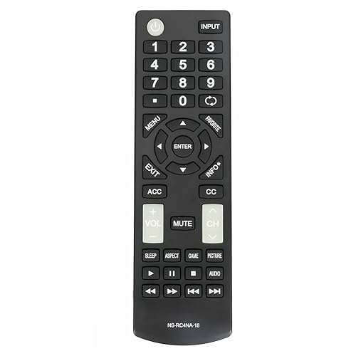 NS-RC4NA-18 Replaced Remote fit for Insignia TV NS-32D311NA17 NS-32D311MX17 NS-40D420NA18 NS-49D420NA18 NS-55D420NA18 NS-40D420MX18 NS-55D420MX18