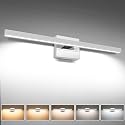 VOLISUN Modern Bathroom Vanity Light 23.6 inch, 14W Dimmable 5CCT Led Bathroom Light Fixture Over Mirror, Chrome Bar Wall Lights for Bathrooms Mirror