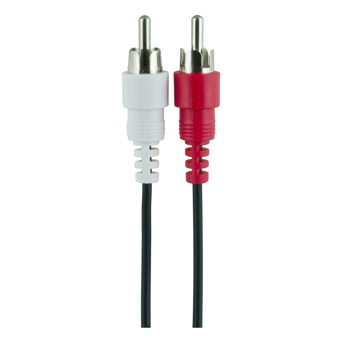 GE 12ft. RCA Audio Cable, 2-RCA Connectors on Each End, Color-Coded, Male-to-Male Connections, Connects Audio Components to Home Theater Receivers