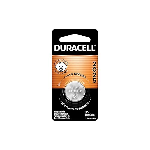 Duracell - 2025 3V Lithium Coin Battery with Bitter Coating - Long Lasting Performance - 1 count