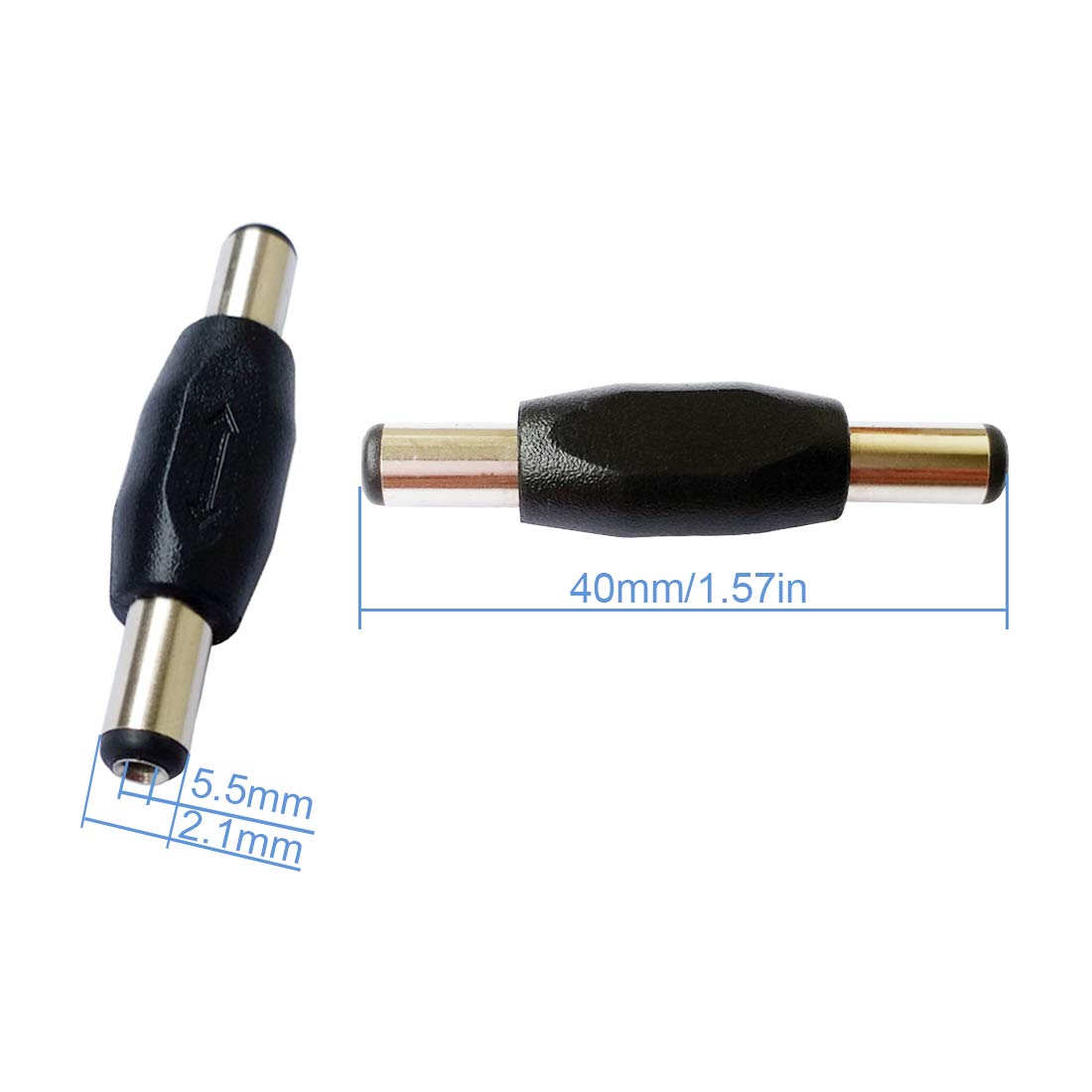 XFFCSEC DC/BNC Connector Component: 5 BNC Coupler+5 DC Adapter Female to Female+5 DC Adapter Male to Male,for Indoor and Outdoor CCTV Home Security