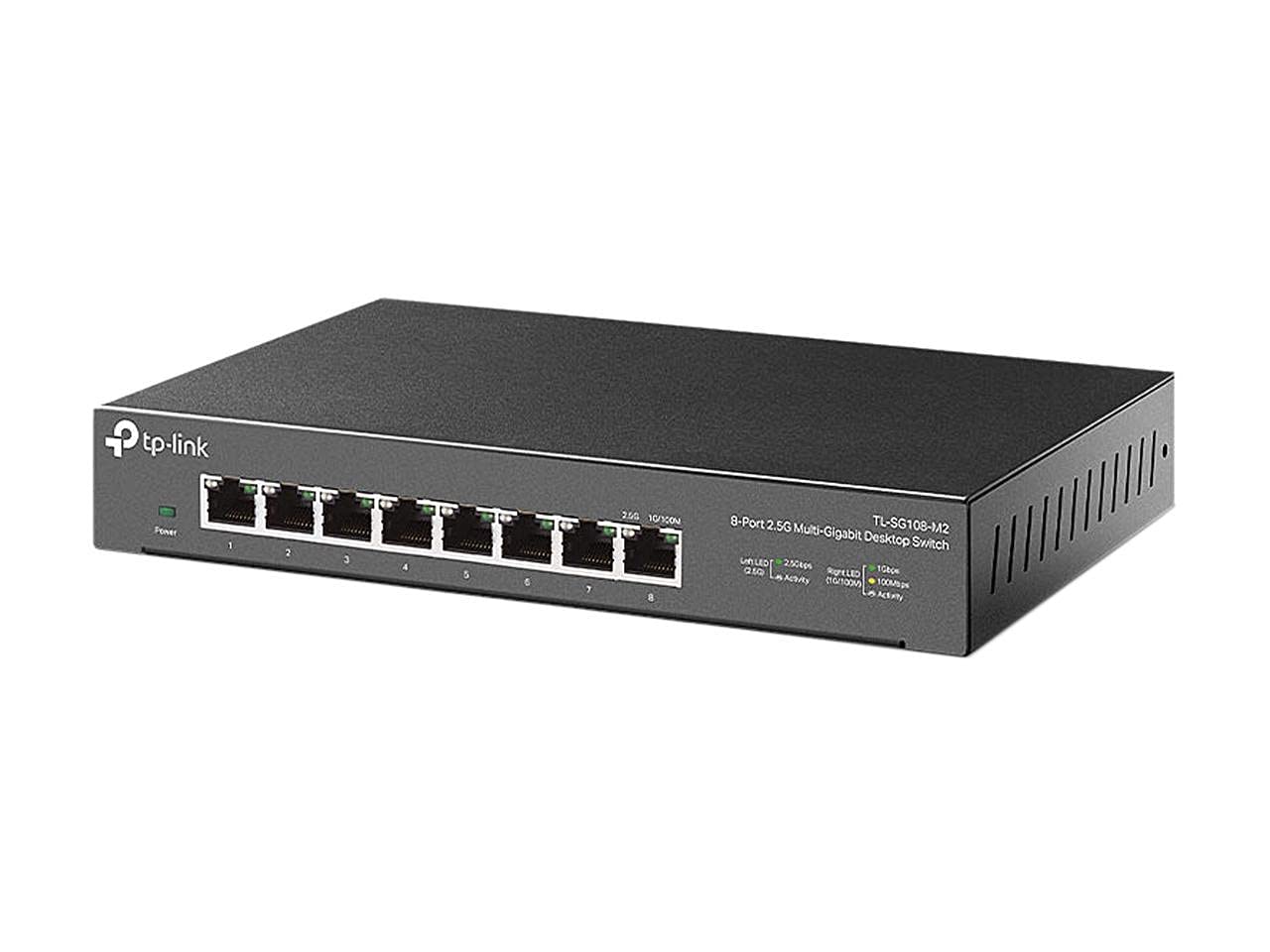 TP-Link TL-SG108-M2 - 8 Port Multi-Gigabit Unmanaged Network Switch, Ethernet Splitter, ??.?????? Bandwidth, Plug & Play Desktop/Wall-Mount Fanless Metal