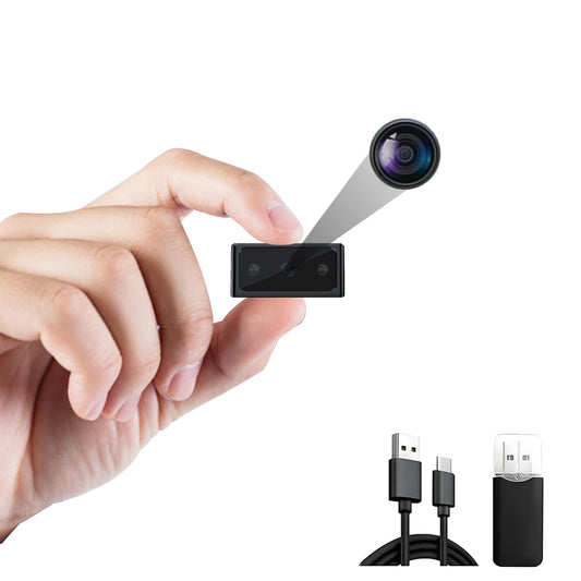 QIANMIAOKEJI Mini Camera - Nanny Camera - HD 1080P - - Indoor Security Camera - Portable Pocket Cam - Motion Detection - Automatic Night Vision - Loop