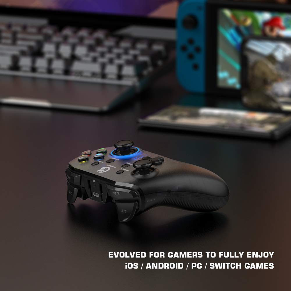 GameSir T4 pro Wireless Bluetooth Game Controller for Windows 7 8 10 PC/iOS/Android/Switch, Dual Shock USB Mobile Phone Gamepad Joystick for Apple
