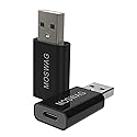 MOSWAG 2 Packs USB C to USB Adapter USB Male to Type C Female Adapter Type C Adapter Black Compatible with Apple MagSafe Charger,iMac,MacBook…