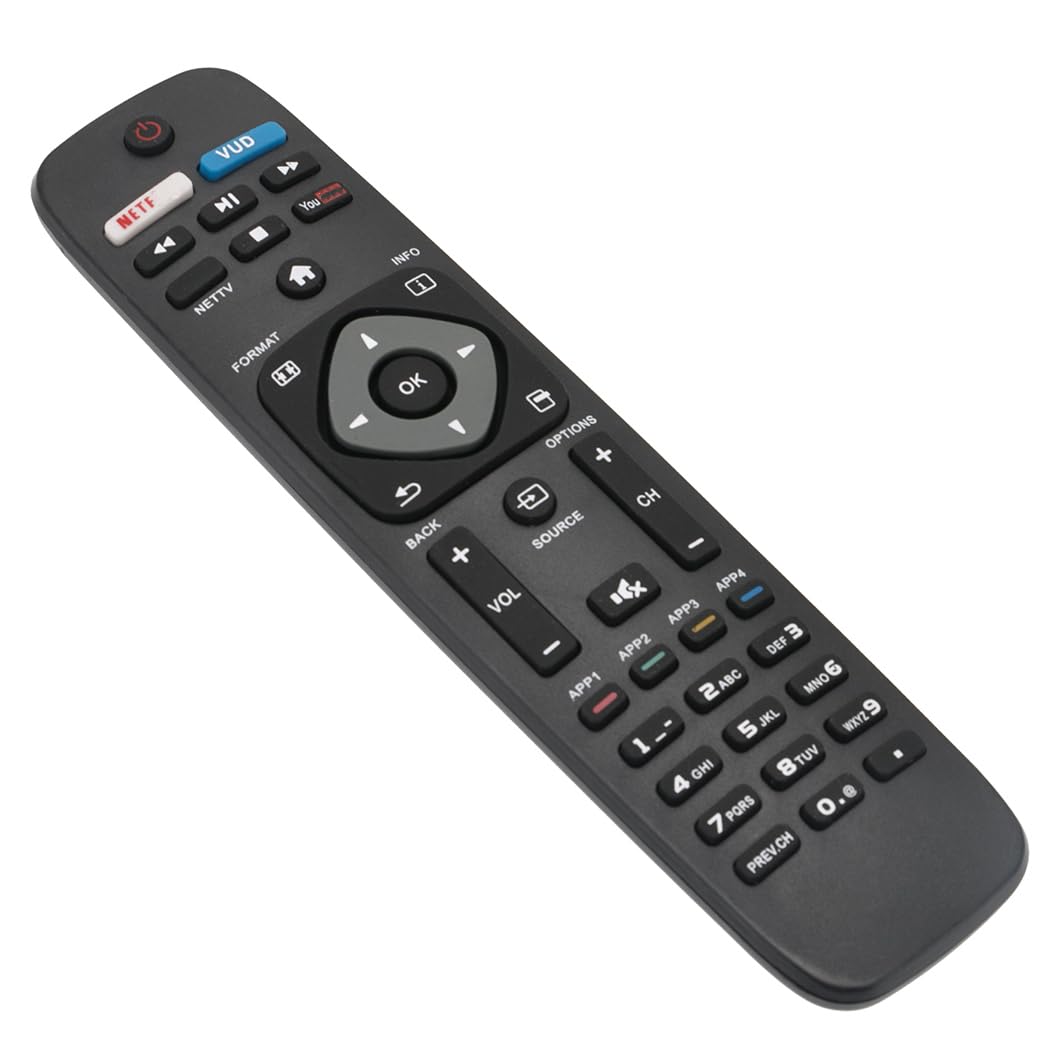 New Replace Remote Applicable for Philips TV 28PFL4609/F7 28PFL4909/F7 32PFL4609/F7 32PFL4909/F7 40PFL4609/F7 40PFL4909/F7 43PFL4609/F7 43PFL4909/F7