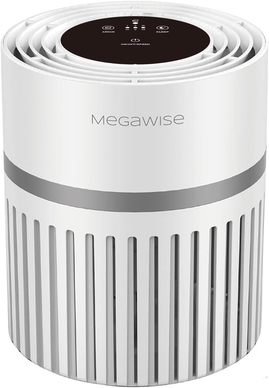 MEGAWISE HEPA Air Purifier for Home, Compact Air Cleaner with Multi-Layer Filter, Quiet Operation for Living Room, Bedroom, Office