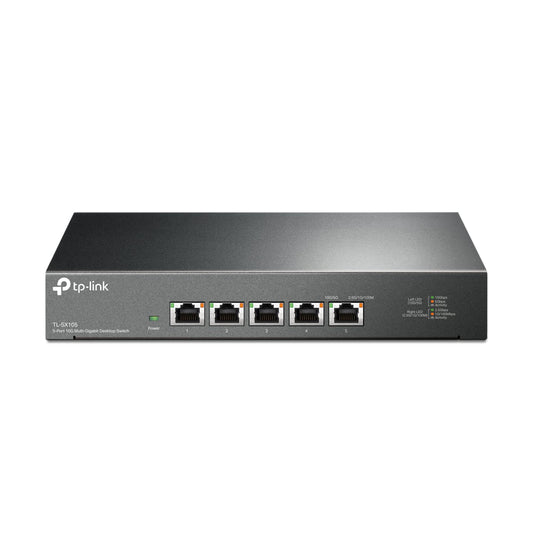TP-Link TL-SX105 | 5 Port 10G/Multi-Gig Unmanaged Ethernet Switch | Desktop/Wall-Mount | Plug & Play | Fanless | Sturdy Metal Casing | Speed