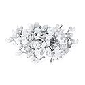 TENINYU 200 Pack Nail In Cable Clips Cable Management Ethernet Cable Nails Tacks Clips 7mm for RG6 Cat6 Cable - White