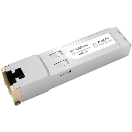 Axiom Memory - 407-BBEL-AX 1000Base-T SFP Transceiver for Dell - 407-BBEL - for Data Networking - 1 x RJ-45 1000Base-T LAN - Twisted PairGigabit