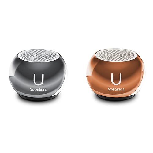 U Speakers Mini Mirror Portable Wireless Bluetooth Speaker with Magnetic Base, Mic & Selfie Remote Control Active Lifestyle Travel Home Office Bundle