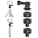 SUREWO Quick Release Base Mount Kit for GoPro,Magnetic Suction & Swivel Lock Adapter Compatible with GoPro Hero 13 12 11 10 9 8 7 6 5 Black,DJI Osmo