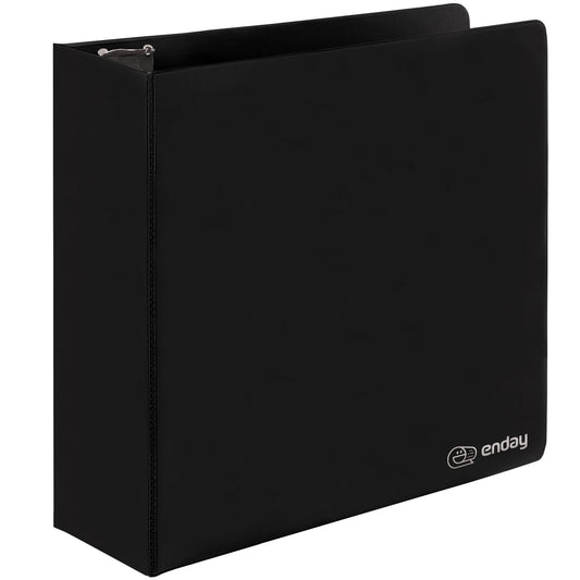 Enday 3 Inch Binder Black 3 Ring Binder 3 Inch, Heavy Duty Three Ring Binder, 600 Sheets Capacity - 3 Inch Binder for Home School and Office