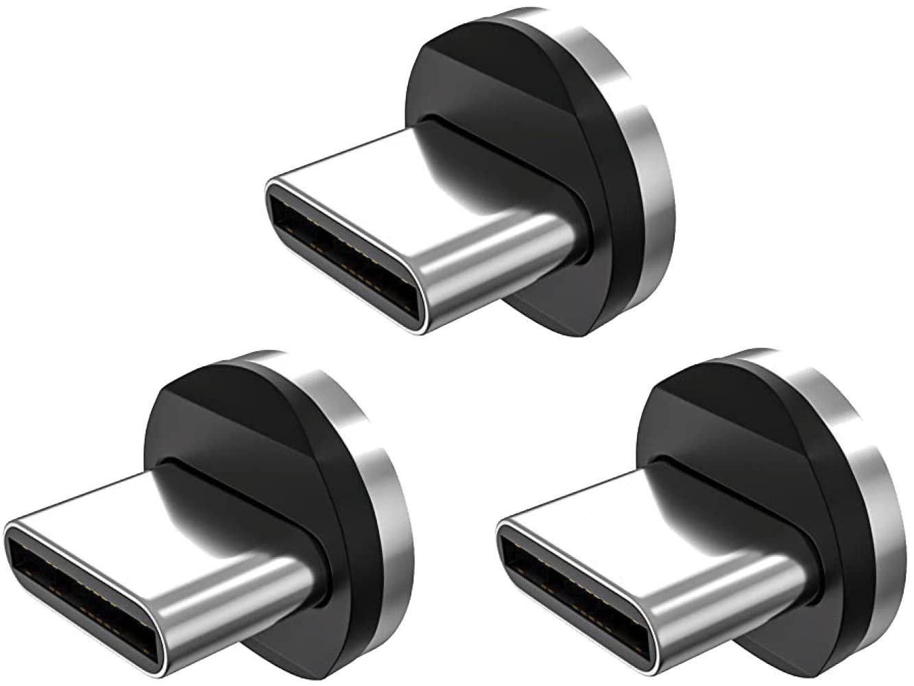Statik USB-C Magnetic Connector for Magnetic Charging Cable - 3-Pack USB-C Adapter for Cable Charger - Easily Snaps Into Place, Compatible with All