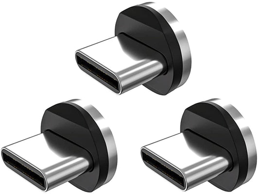 Statik USB-C Magnetic Connector for Magnetic Charging Cable - 3-Pack USB-C Adapter for Cable Charger - Easily Snaps Into Place, Compatible with All