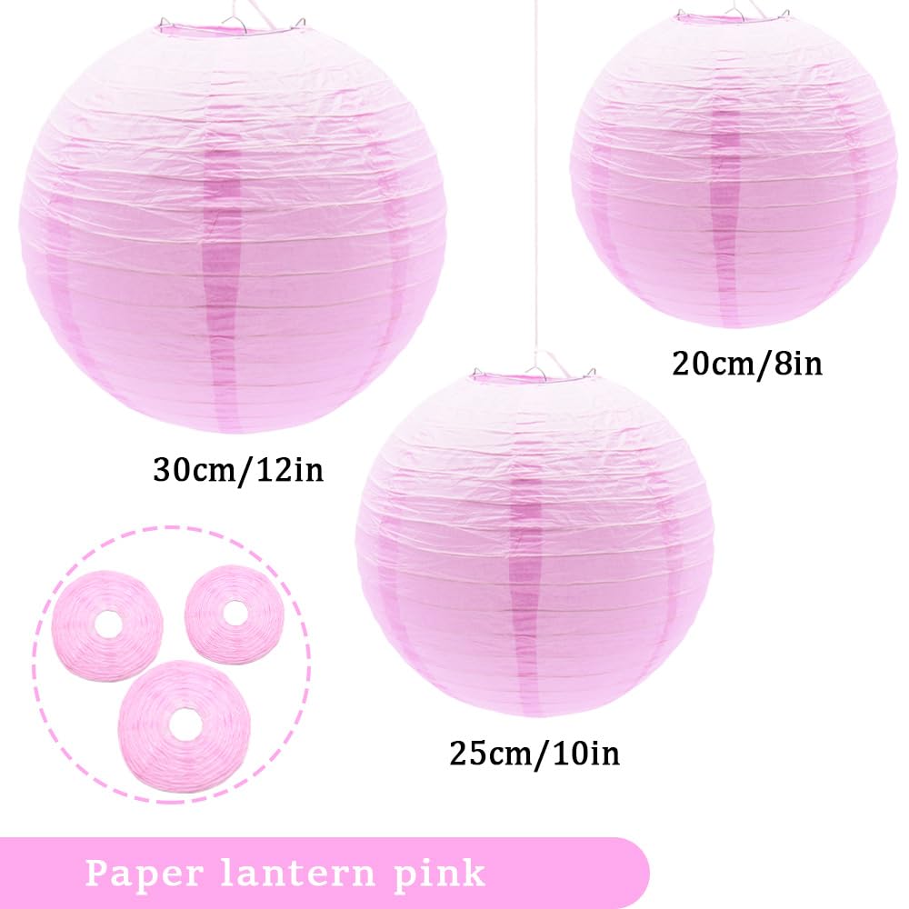Yosawa 6 Pcs Paper Lanterns Decorative Round Paper Lantern Hanging Paper Lanterns for Party, Classroom, Wedding, Halloween,Christmas,Home Decoration ?